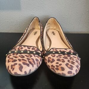 Mossimo Brown and Black Leopard Print Slip On Flats Loafers